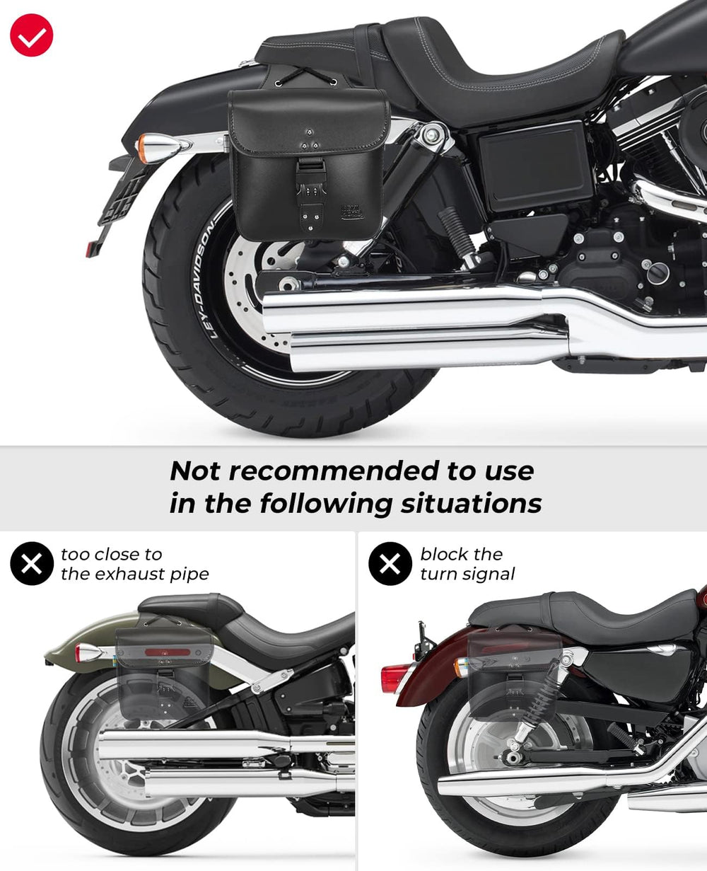 KEMIMOTO saddlebags install easily with adjustable straps for a quick setup.