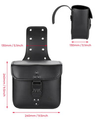 KEMIMOTO saddlebags showcase premium PU leather finish for a sharp bike look.