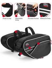 KEMIMOTO reflective strip enhances night visibility on the saddlebags