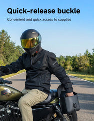 KEMIMOTO saddlebags feature a rigid inner shell to prevent sagging on the road.