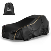 KEMIMOTO Slingshot roof cover front view showing snug fit and reflective strips.