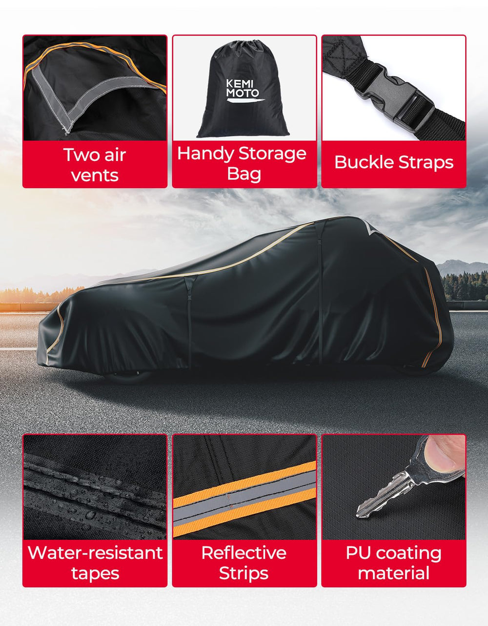 Close-up of PU-coated 420D fabric on KEMIMOTO Slingshot cover.