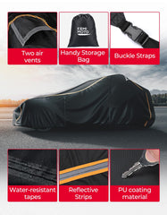 Close-up of PU-coated 420D fabric on KEMIMOTO Slingshot cover.