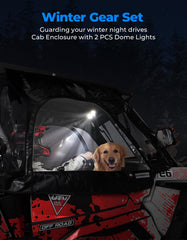 KEMIMOTO soft cab enclosure provides wind-tight seal for cold-weather comfort