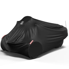 KEMIMOTO Spyder RT full cover installation guide showing correct Front orientation