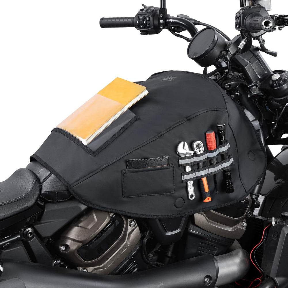 KEMIMOTO tank cover provides scratch protection for daily rides