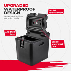 KEMIMOTO under-seat storage box fits Polaris Ranger XP 1000 for secure storage