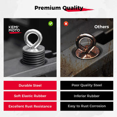KEMIMOTO UTV bed anchor eye-bolt tightening for quick securing