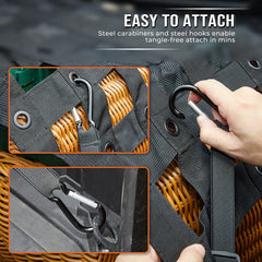 Kemimoto cargo net durable grid mesh offers long-lasting performance on rough terrain.