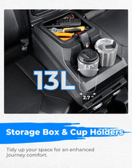 KEMIMOTO UTV center console water-resistant seal protects sunglasses and keys.