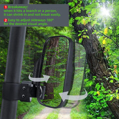 KEMIMOTO UTV center mirror convex design expands rear view
