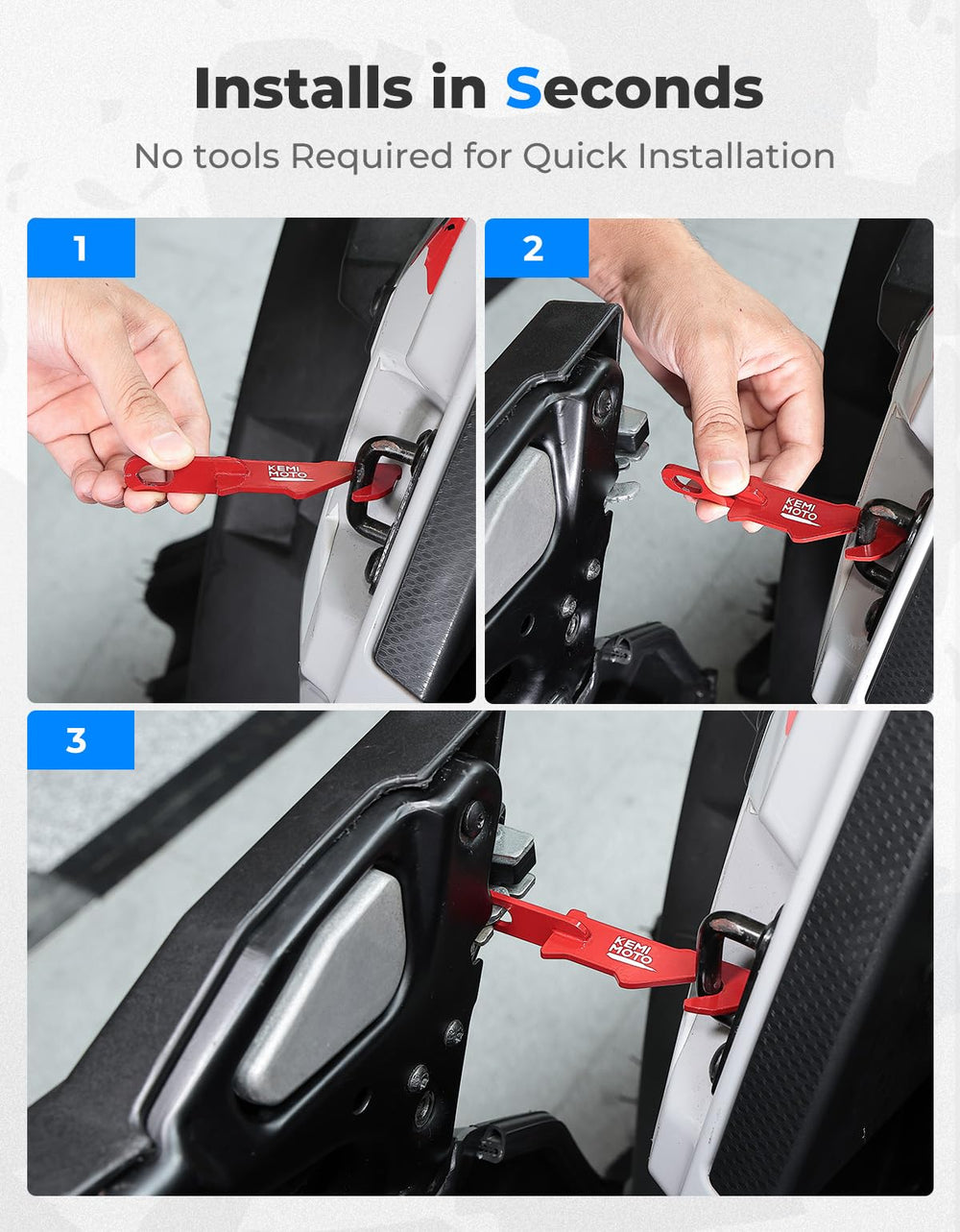 KEMIMOTO easy install door latches upgrade your UTV quickly.