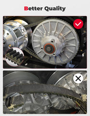 KEMIMOTO UTV belt teeth design highlights precise transmission.