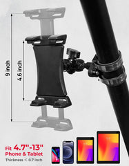 KEMIMOTO UTV Phone Mount 4-7-13 inch clamps fit most devices securely for on-the-go use
