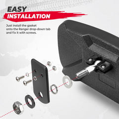 KEMIMOTO UTV rear view mirror with factory drop-down mount tab compatibility.