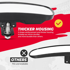 KEMIMOTO UTV rear view mirror seat belt bypass harness enables short-distance boosts.
