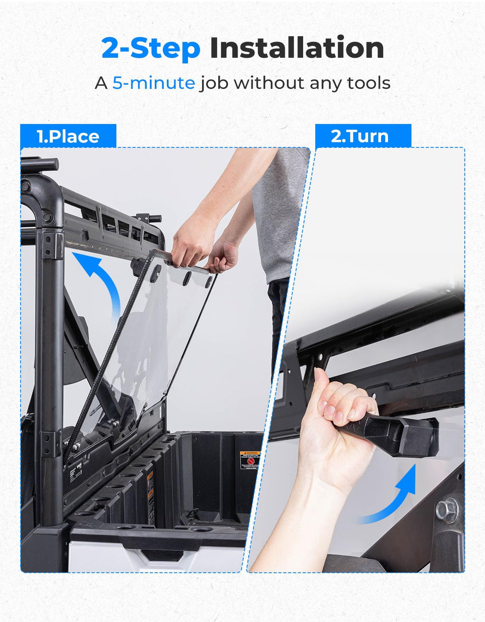 KEMIMOTO UTV rear window demonstrates wide compatibility for multiple Ranger models.