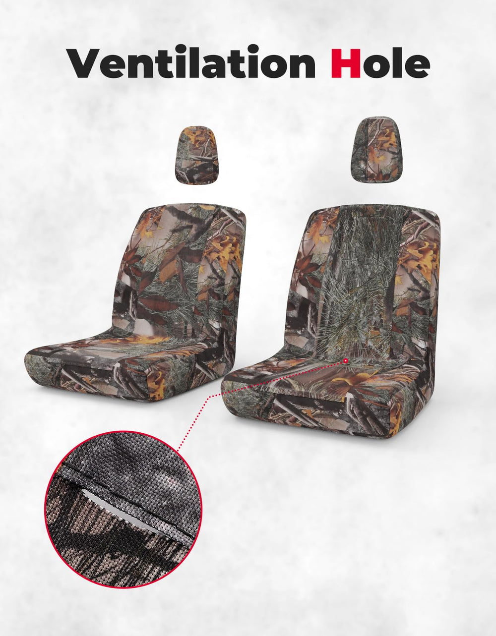 KEMIMOTO set includes two seat covers and two headrests for full protection