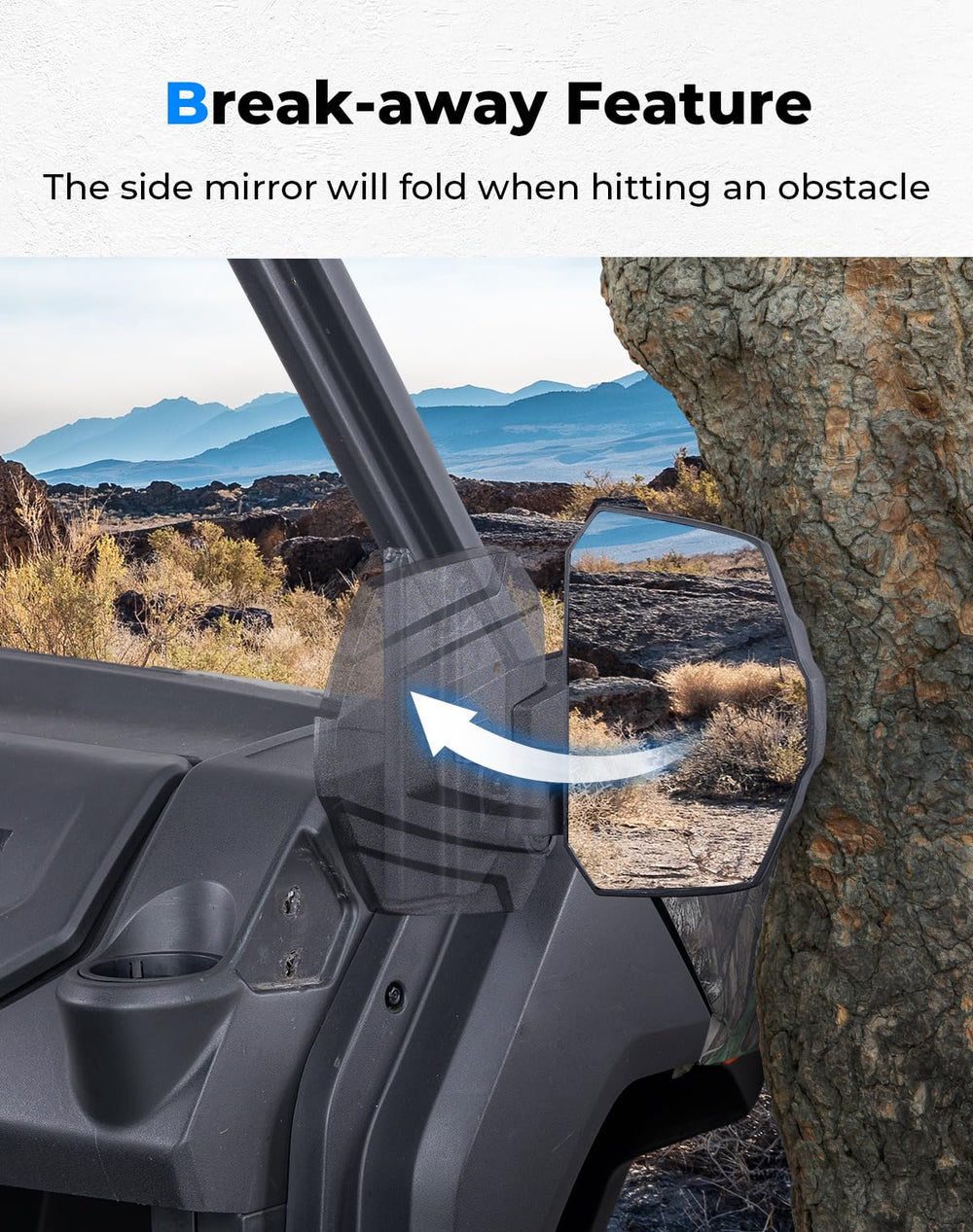KEMIMOTO aluminum housing mirror with replaceable glass