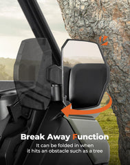KEMIMOTO Defender HD8 mirror resists weather for rugged rides