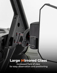 KEMIMOTO MAX HD9 mirror complements rugged MAX upgrades