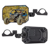 KEMIMOTO UTV mirrors with 2025 pattern, sturdy aluminum housing for rugged trails.