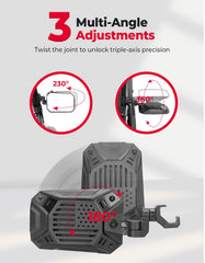 KEMIMOTO 3-point adjustable mirrors let you set the ideal angle