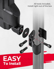 KEMIMOTO UTV mirror mounting compatible with channel-shaped bars