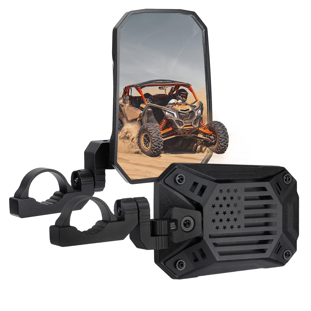 KEMIMOTO windshield-compatible mirrors suit UTV windshields.