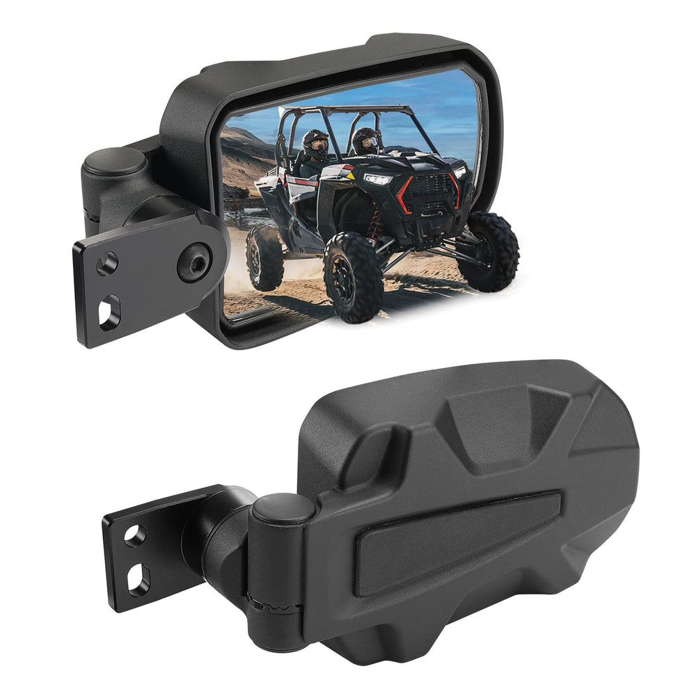 KEMIMOTO UTV side mirrors for Polaris RZR XP1000 with wide field of view on rugged trails.