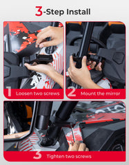 KEMIMOTO mirrors install in minutes with simple screw mounting.