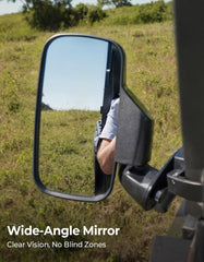 KEMIMOTO UTV mirror includes seat belt bypass for easy installation