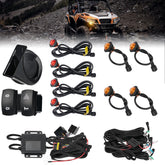 KEMIMOTO UTV turn signal kit with 110dB horn for clear roadside signaling
