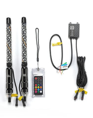 KEMIMOTO 1ft whip lights on UTV sides improve dusk trail visibility