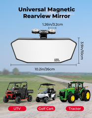 KEMIMOTO wide-angle convex mirror helps reduce blind spots.