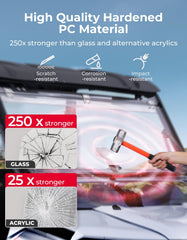 KEMIMOTO windscreen preinstalled trims ensure secure, edge-free fit