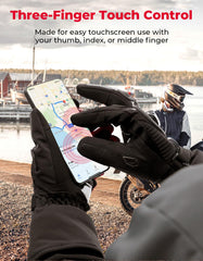 Kemimoto winter gloves elastic wrist seal reduces wind intrusion.