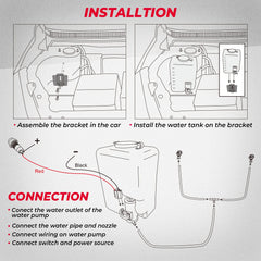 KEMIMOTO 48 cm wiring loom enables flexible installation.