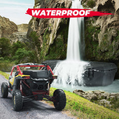 Kemimoto X3 dry-gear storage suitable for rough terrain.