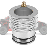 Kemimoto X3 wheel bearing greaser close-up shows aluminum body and knurled grip for durability