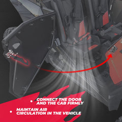 KEMIMOTO XP1000/Turbo S compatible latches shown on a RZR