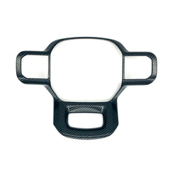 Keptrim carbon fiber steering wheel cover trim for F-150 enhances rugged style and protection.