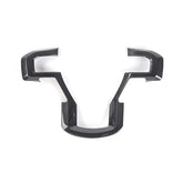 Keptrim F-150 carbon steering wheel cover closeup with scratch protection.