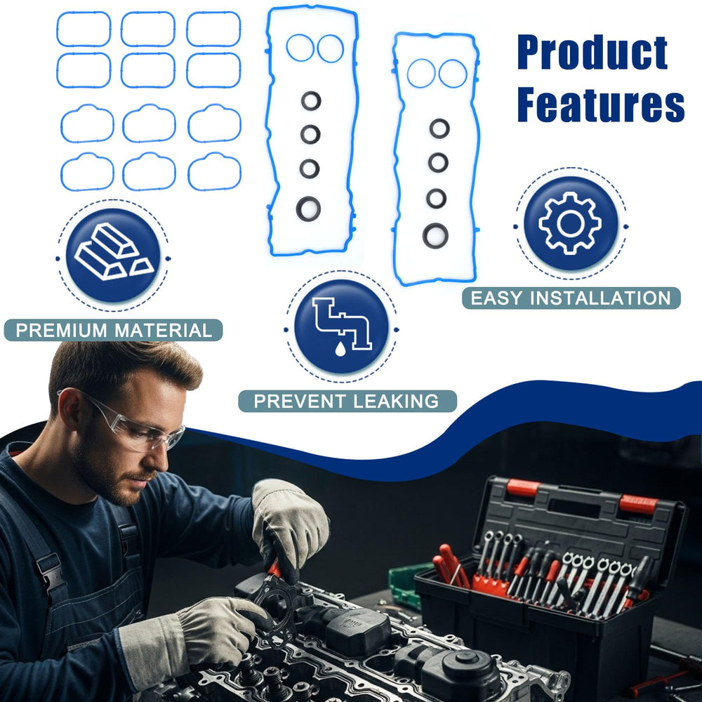 KERAIDMOTO 3.6L gasket set close-up multi-layer seal boosts performance