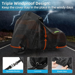 KERANTY touring cover windproof buckle keeps fit secure.