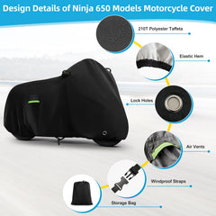 KERANTY Ninja 650 cover breathable fabric, keeps bike cooler