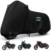 KERANTY Rebel motorcycle cover front view protects Honda Rebel 300-1100 in rain and sun
