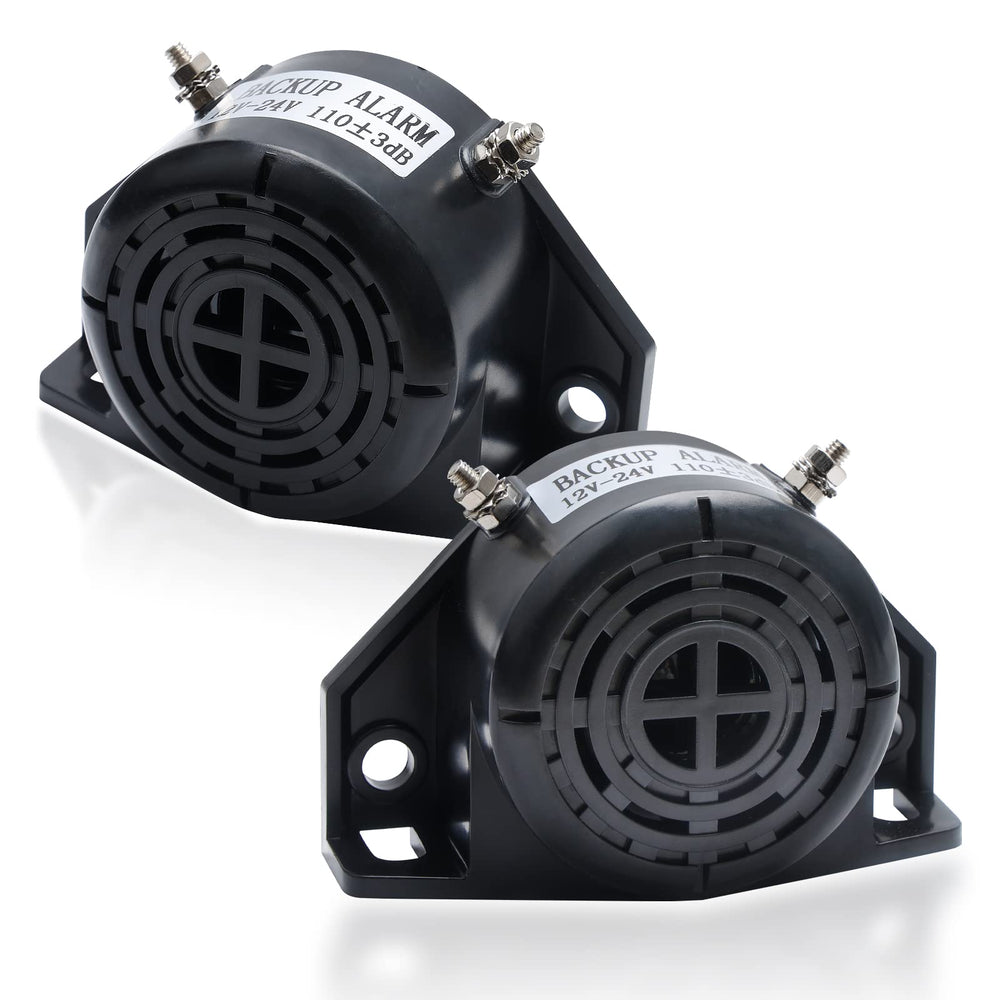 KERWINN backup alarm 12V-24V emits a loud alert for trucks and pedestrians.