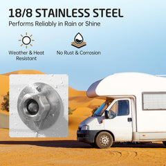KES RWI200-BS metal dust cap image, keeps debris out for clean water supply.