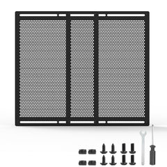 Kessainely metal grille provides durable protection against tears on RV screen doors.